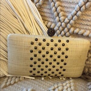 Tommy Bahama studded clutch